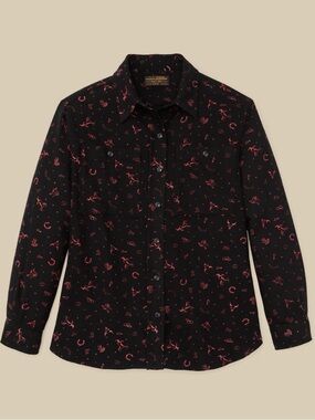 NWOT Women's Filson Rangeland Flannel Shirt Black/Red Western Size Small